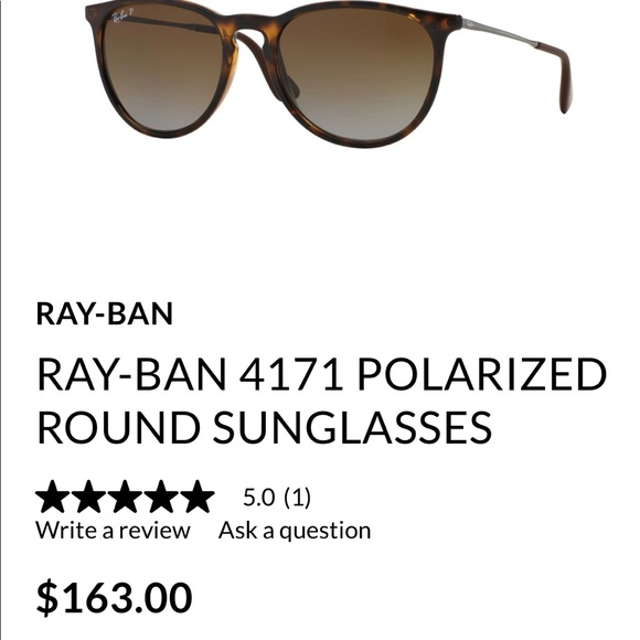 Ray Ban Polarized Round Sunglasses - Picture 3 of 3